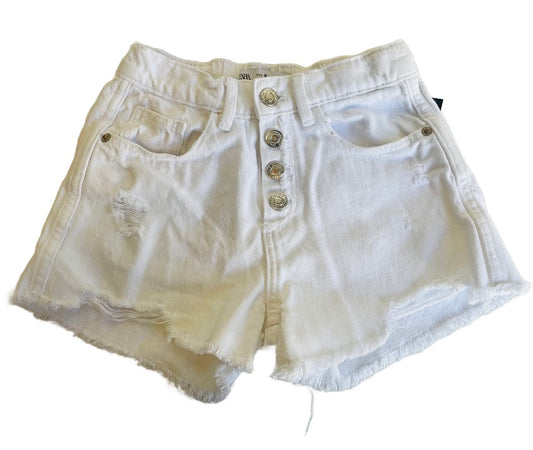 Zara White Jean Shorts, size 8