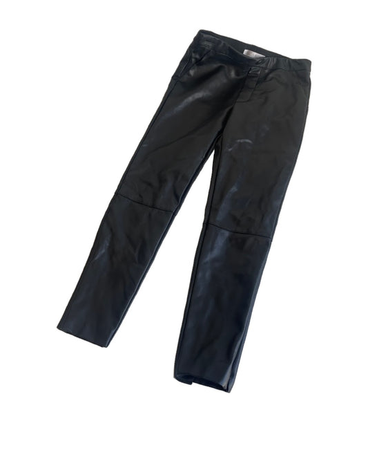 Zara Black Vegan Leather Pants, size 9