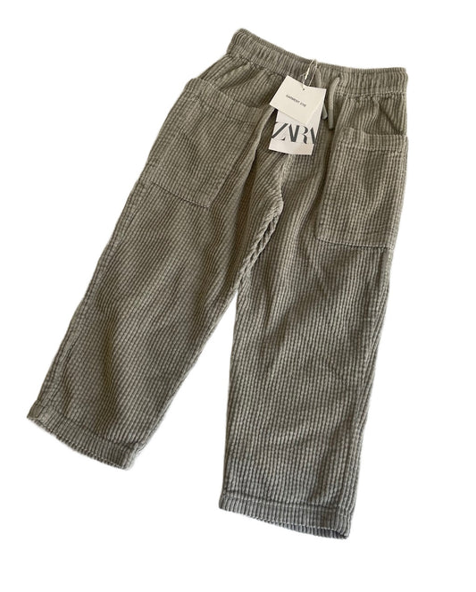 Zara 2T/3T Light Green Corduroy Pants NEW